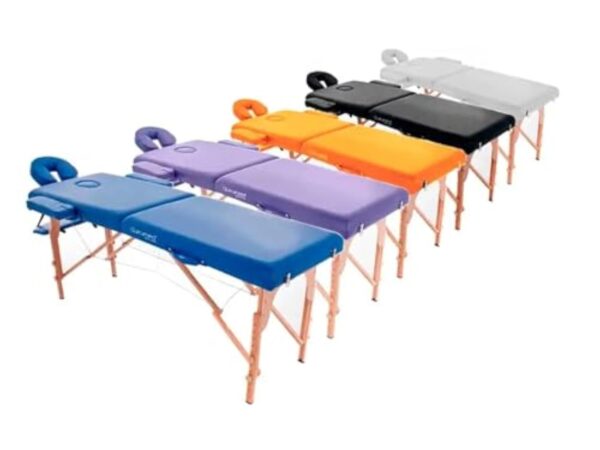 QUIRUMED Table de Massage Pliante Facile en Bois, Couleur Noir, 194 x 70 cm, Table de Massage, Massage Physiothérapie, Similicuir, Tête Articulée, Hauteur Réglable, 2 Corps, Jusqu'à 150 kg – Image 6