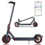 QnQ Trottinettes Électriques Adultes, 8,5" Trottinette Pliable, 25KM Autonomie, Pneus Nid d'abeille Increvables, Contrôle Via APP et Affichage LED,Batterie 36V 7.5Ah, Moteur 350W, Porteur de 120KG