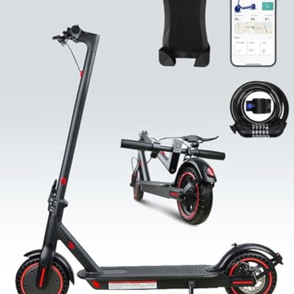 QnQ Trottinette Électriques Adultes, Moteur 250W, 8.5'' Pneu Anti-crevaison, Batterie 7.8AH, 3 Modes Vitesse Trajet Scooter Pliable, Maximum 25km/h, Double Frein, avec APP, Max 120kg