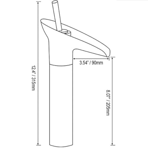 Robinet de Lavabo,Robinet cascade pour salle de bain,Mitigeur de salle de bain,Noir Vintage Mitigeur monocommande,Chaude et Froide Réglable de Mitigeur Lavabo, Laiton Chromé,G3/8 – Image 6