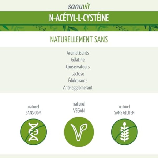 Sanuvit® - NAC poudre | 150 g par sachet | N-acétyl-L-cystéine | Haute biodisponibilité et tolérance | Végétalien – Image 6
