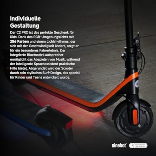 Segway-Ninebot, Trottinette Électrique, Modèle C2 Pro E pour Enfants et Adolescents, 3 Modes de Conduite avec Vitesse Maximale de 16 km/h, Autonomie de 17 km – Image 5