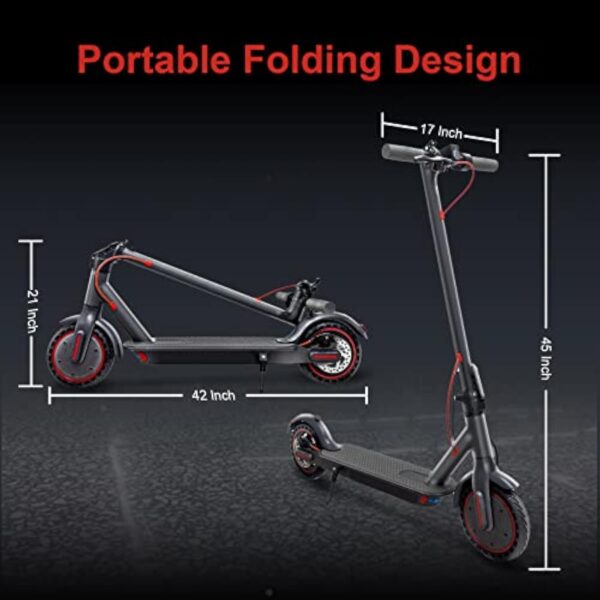 Trotinette Electrique Adulte, Pliable Scooter électrique de 8,5 Pouces en Alliage d'aluminium, Autonomie de 30 km, Batterie de 387 Wh, Charge maximale de 120 kg – Image 3