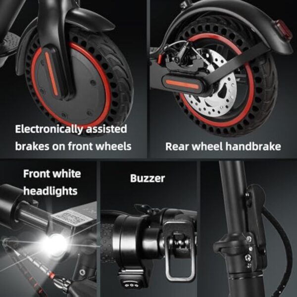 Trotinette Electrique Adulte, Pliable Scooter électrique de 8,5 Pouces en Alliage d'aluminium, Autonomie de 30 km, Batterie de 387 Wh, Charge maximale de 120 kg – Image 5