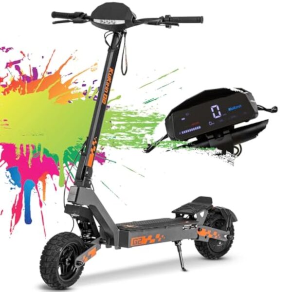 Trottinette Électrique Adulte Kukirin G2, Moteur 800W Batterie 48V 15Ah & Autonomie jusqu'à 55 km, Trottinette Pliante Portable avec Écran Tactile LCD HD, Trotinette Electrique Adulte Tout Terrain