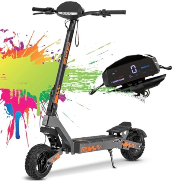 Trottinette Électrique Adulte Kukirin G2, Moteur 800W Batterie 48V 15Ah & Autonomie jusqu'à 55 km, Trottinette Pliante Portable avec Écran Tactile LCD HD, Trotinette Electrique Adulte Tout Terrain – Image 2
