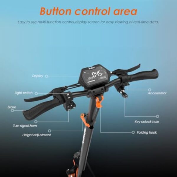 Trottinette électrique KuKirin G2 Pro Dernière Version, Moteur sans balais 600 W, Batterie 48 V 15,6 Ah, pneus 9 Pouces, autonomie 58 km, Freins à Double Disque, Trotinette Electrique Adulte – Image 3