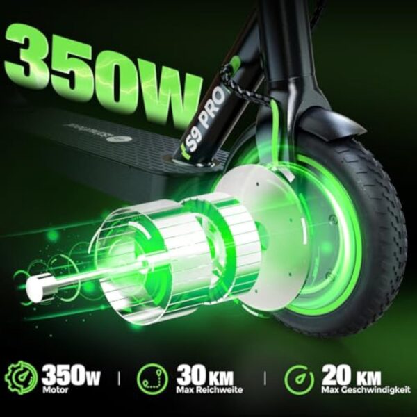 Trottinette électrique ABE avec Homologation routière, 11, 10, 8,5", 30 km, 40 km, portée Max. 80 km, capacité de Charge jusqu'à 150 kg et Double Amortissement des Chocs, Trottinette électrique ABE – Image 4