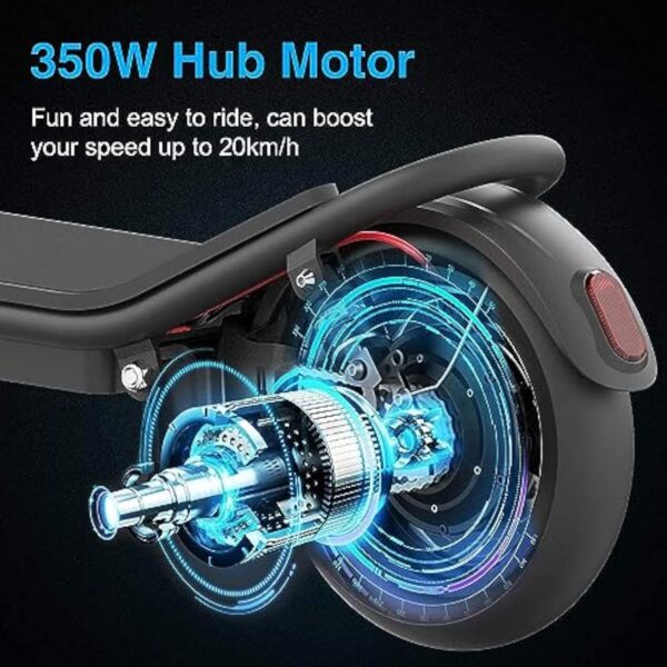 Trottinette électrique de 8,5 pouces avec fonction application, avec support de téléphone portable et antivol - Batterie Li-ion 10,4 Ah - Portée de 25 à 30 km - Charge maximale : 120 kg - Pour adultes – Image 7