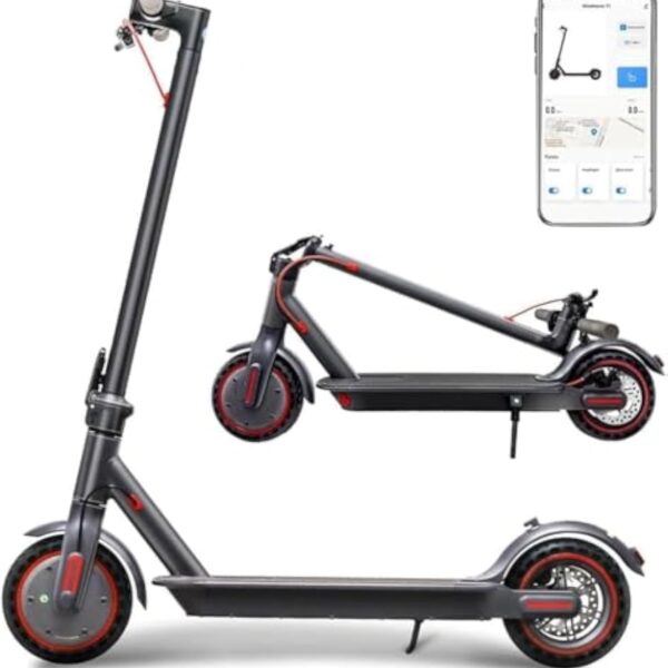 Trottinettes Électriques Adultes, pneus de 8,5 Pouces, Moteur de 350 W, autonomie de 20 à 30 Miles, Scooter électrique Pliable avec Double système de freinage et contrôle par Application - Noir