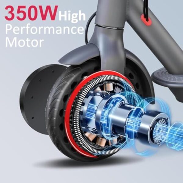 Trottinettes Électriques Adultes, pneus de 8,5 Pouces, Moteur de 350 W, autonomie de 20 à 30 Miles, Scooter électrique Pliable avec Double système de freinage et contrôle par Application - Noir – Image 3