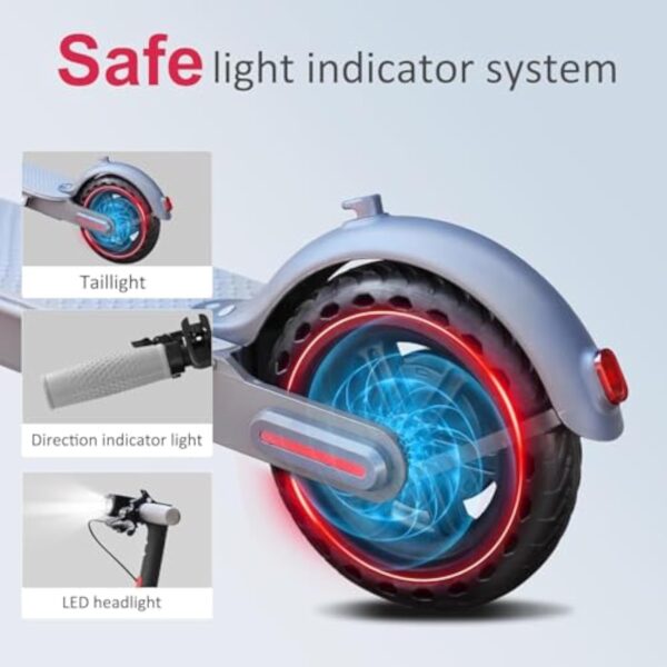 Trottinettes Électriques Adultes, pneus de 8,5 Pouces, Moteur de 350 W, autonomie de 20 à 30 Miles, Scooter électrique Pliable avec Double système de freinage et contrôle par Application - Noir – Image 4