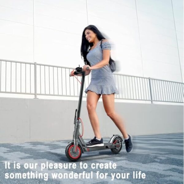 Trottinettes Électriques Adultes, pneus de 8,5 Pouces, Moteur de 350 W, autonomie de 20 à 30 Miles, Scooter électrique Pliable avec Double système de freinage et contrôle par Application - Noir – Image 6