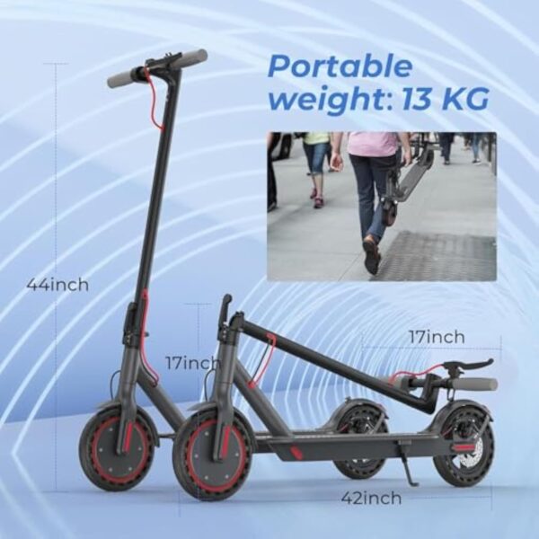 Trottinettes Électriques Adultes, pneus de 8,5 Pouces, Moteur de 350 W, autonomie de 20 à 30 Miles, Scooter électrique Pliable avec Double système de freinage et contrôle par Application - Noir – Image 9