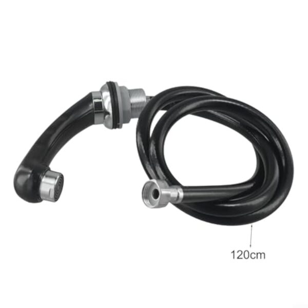 Zeroupshop Ensemble de robinet mitigeur avec tuyau de 80 cm pour chaise de coiffeur, station de shampooing, douchette à main extractible, 3 raccords – Image 6