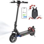 iScooter 10" Trottinette Electrique Adulte avec Serrures Électroniques, Moteur de 800, Autonomie de 40-45 km, 6/10/15/25 km/h, Trottinette Électrique avec Application, Pliable, Charge 150 KG, Sac