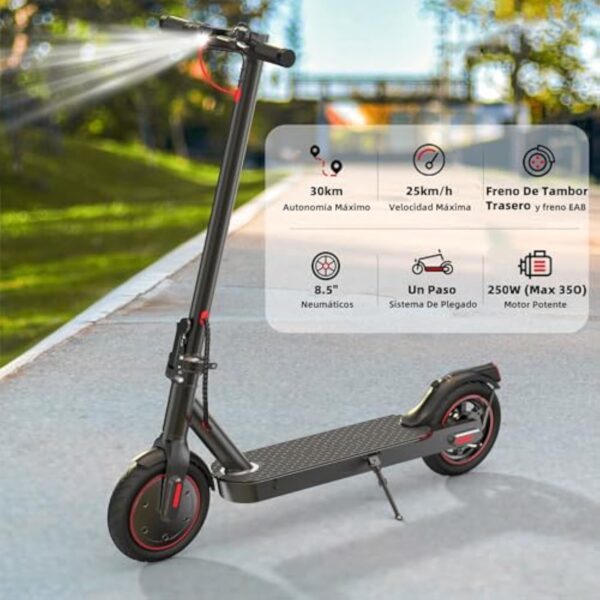 iScooter i8 Trottinette Électrique pour Adolescents Et Adultes, Moteur 35 O, Autonomie De 20-30KM, Max 25 KM/H, Batterie 280,8WH, Freinage Double, 3 Modes De Vitesse, Déplacements Quotidiens – Image 3