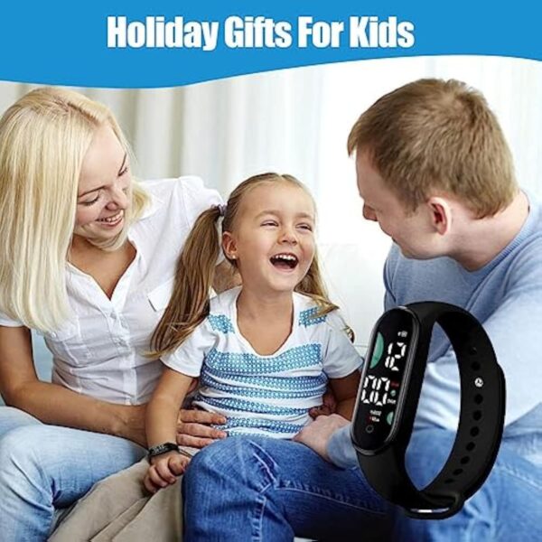 AOMiGT Smartwatch Podomètre, Montre Enfant, Montre Connectée Intelligente Etanche IP68, Montre Connectée Enfant Sport, Fitness Tracker Montre Enfants, Trackers d'Activité pour Garçon Fille (Noir) – Image 3