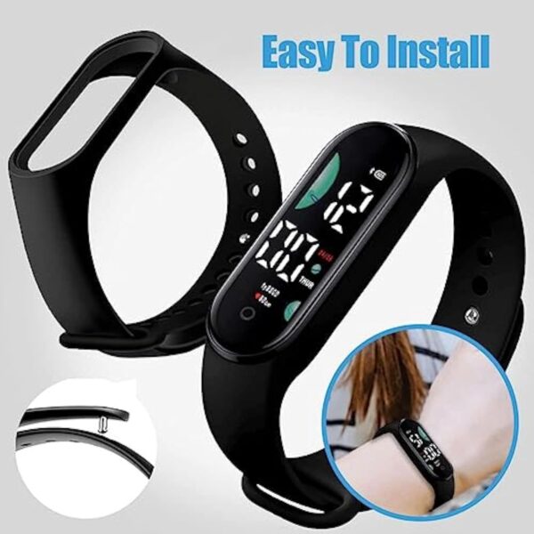 AOMiGT Smartwatch Podomètre, Montre Enfant, Montre Connectée Intelligente Etanche IP68, Montre Connectée Enfant Sport, Fitness Tracker Montre Enfants, Trackers d'Activité pour Garçon Fille (Noir) – Image 6