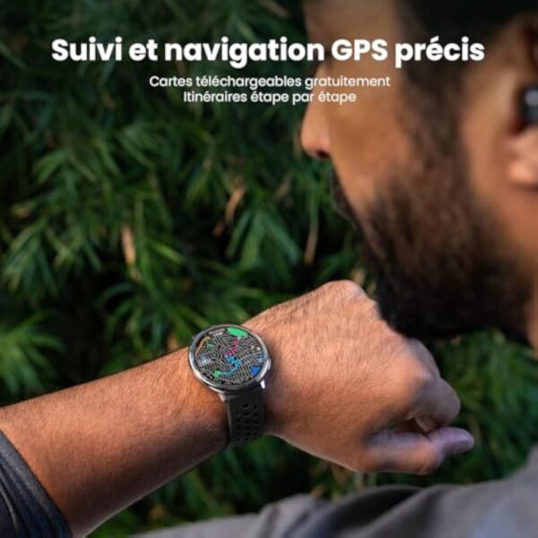 Amazfit Active 2 Smart Watch 44mm, AI, Contrôle Vocal, GPS et Cartes incluses, Batterie 10 Jours, Montre Intelligente, 160+ Modes Sportifs, 5 ATM Water Resistant pour Android et iPhone – Image 7