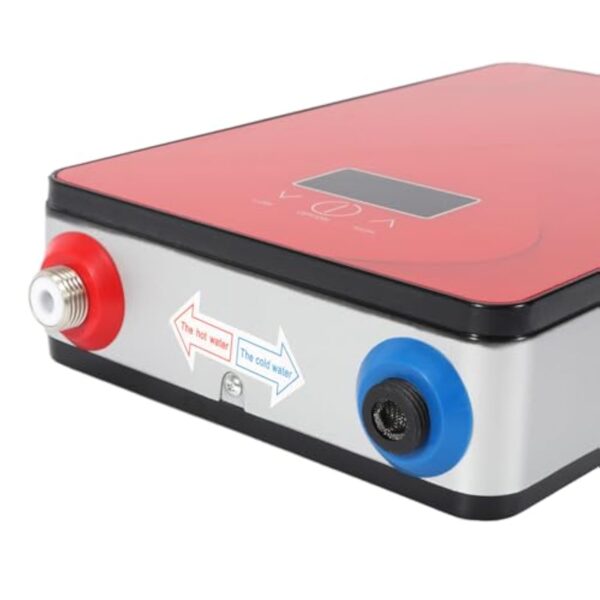 BRRIDE Chauffe-eau électrique instantané - 6500 W 220 V - Avec kit de salle de bain - Buse 30 à 55 °C - Affichage LED - Pour salle de bain, cuisine, hôtel – Image 4