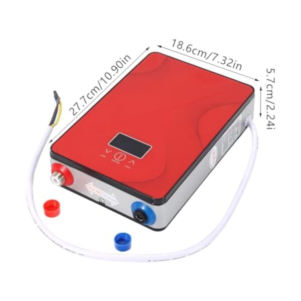 BRRIDE Chauffe-eau électrique instantané - 6500 W 220 V - Avec kit de salle de bain - Buse 30 à 55 °C - Affichage LED - Pour salle de bain, cuisine, hôtel – Image 8