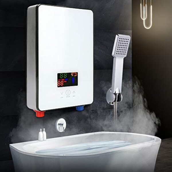 Chauffe-Eau Instantané électrique 6500W chauffe-eau sans réservoir warmwasserspeicher Chauffe-eau électrique Convient pour la douche, la salle de bains cuisine et la caravanes – Image 3