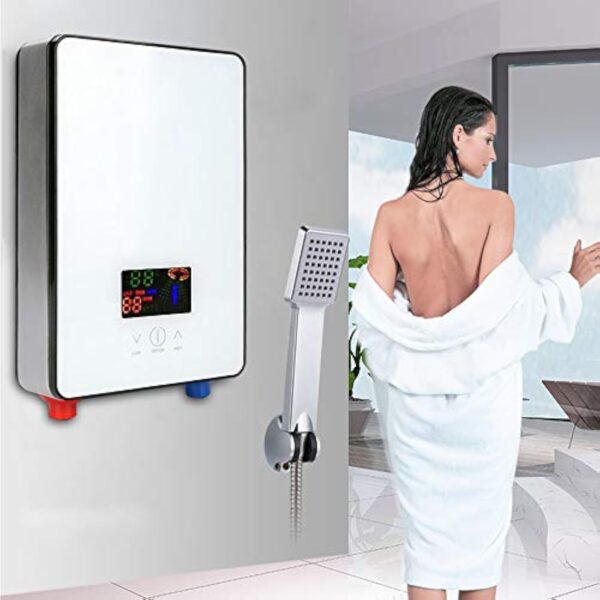Chauffe-Eau Instantané électrique 6500W chauffe-eau sans réservoir warmwasserspeicher Chauffe-eau électrique Convient pour la douche, la salle de bains cuisine et la caravanes – Image 7