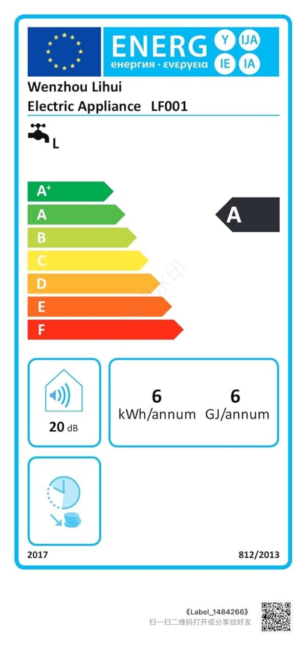 Chauffe-eau électriques 220V 6000W, Chauffe-eau électrique sans réservoir, Petit chauffe-eau instantané électrique économie d'eau Avec écran numérique, Pour cuisine, salle de bain, lavage (Sliver) – Image 10