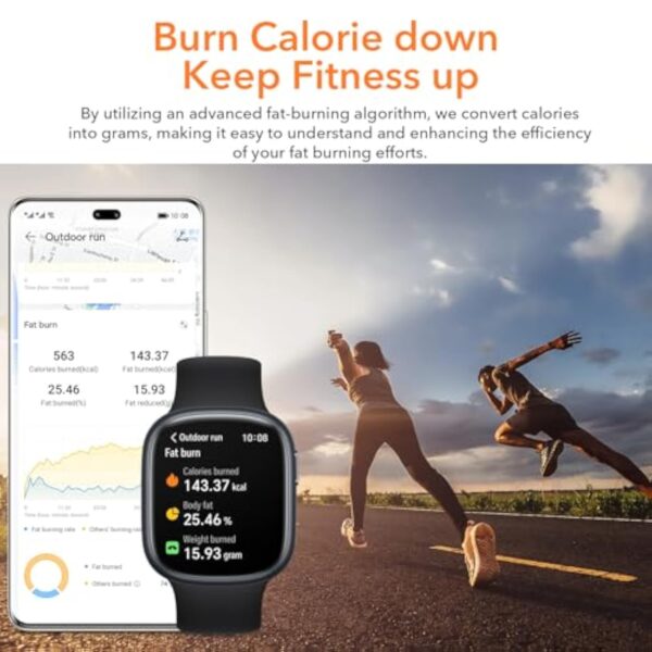 HONOR Watch 4 Montre Connectée, Bluetooth Calling, 1.75" AMOLED, GPS, 14 Jours D'autonomie, Spo2, Fréquence Cardiaque et Moniteur de Stress, 5ATM Smartwatch, Compatible avec Android et iOS, Noir – Image 5