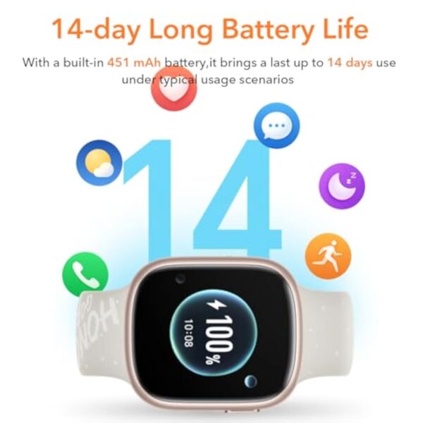 HONOR Watch 4 Montre Connectée, Bluetooth Calling, 1.75" AMOLED, GPS, 14 Jours D'autonomie, Spo2, Fréquence Cardiaque et Moniteur de Stress, 5ATM Smartwatch, Compatible avec Android et iOS, Noir – Image 6