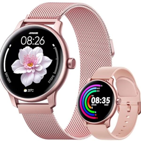 JOYROOM Montre Connectée Femme avec Appel Bluetooth 5.4 [Bracelet Magnétique] Smartwatch 1.32" HD Montre 100+ Sportifs, Sommeil, Fréquence Cardiaque, SpO2, Calories, IP68 pour Android iOS