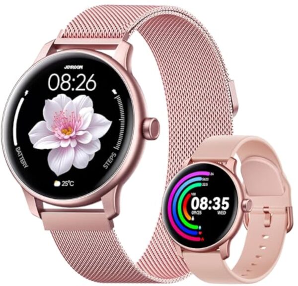 JOYROOM Montre Connectée Femme avec Appel Bluetooth 5.4 [Bracelet Magnétique] Smartwatch 1.32" HD Montre 100+ Sportifs, Sommeil, Fréquence Cardiaque, SpO2, Calories, IP68 pour Android iOS – Image 2