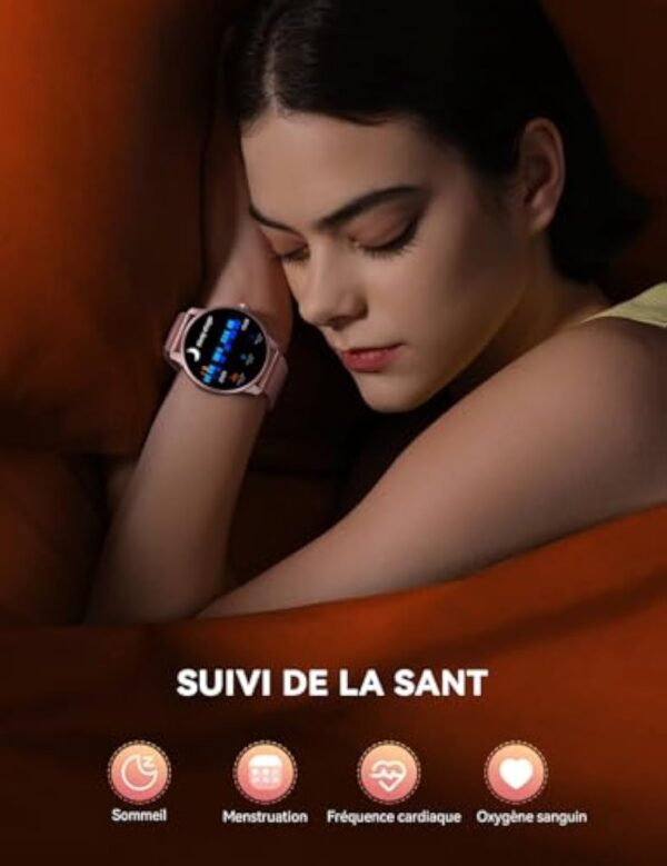 JOYROOM Montre Connectée Femme avec Appel Bluetooth 5.4 [Bracelet Magnétique] Smartwatch 1.32" HD Montre 100+ Sportifs, Sommeil, Fréquence Cardiaque, SpO2, Calories, IP68 pour Android iOS – Image 5