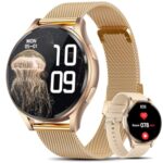 Lgnitek Montre Connectée Femme avec ECG+HRV/𝐆𝐥𝐲𝐜é𝐦𝐢𝐞/IMC, 1,43" Grand Écran AMOLED Smartwatch Femme avec Fonction Féminine, 24H Fréquence Cardiaque, Sommeil, SpO2, Podomètre pour Android iOS