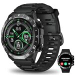 Montre Connectée Homme Femme ave Appel Bluetooth,1.39" HD Écran Tactile Intelligent,112+ Modes Sportifs,Etanche IP68 Montre Connectée Homme,SpO2/Cardiaque ave Sommeil/Podometre pour Android/iOS,Noir