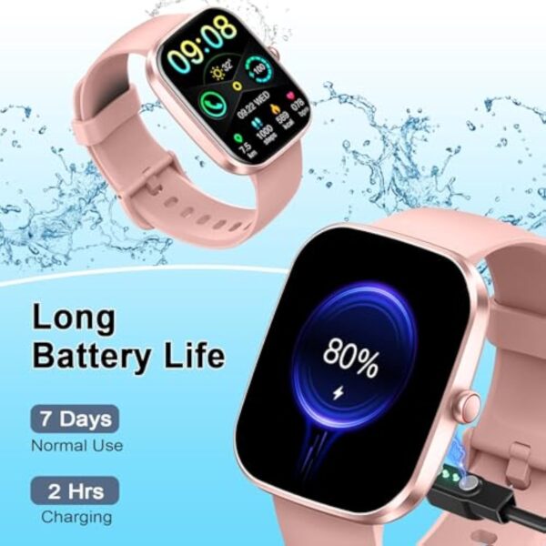 Montre Connectée Homme Femme avec Appel Bluetooth, 1.91" HD Smartwatch avec 110+ Modes Sportifs, Etanche IP68 Montre Sport avec Cardiofrequencemetre/Moniteur de Sommeil/Podometre pour Android/iOS – Image 8