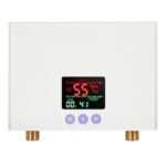 Petit Chauffe eau electrique instantané,mini chauffe-eau électrique, affichage LED,Chauffe-eau Électrique avec Écran Tactile et Télécommande,chauffe-eau 5.5KW pour cuisine (Classe énergétique A)