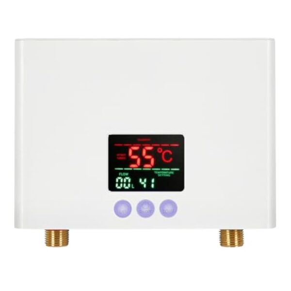 Petit Chauffe eau electrique instantané,mini chauffe-eau électrique, affichage LED,Chauffe-eau Électrique avec Écran Tactile et Télécommande,chauffe-eau 5.5KW pour cuisine (Classe énergétique A) – Image 2
