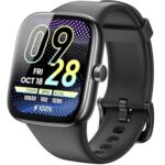 TOZO S7 Montre Connectée Femme Homme avec 1.85" AMOLED Écran Résolution 390x450 PPI Smartwatch avec Bluetooth Appel et Message Multiples Fonctions de Santé et Vie 100+ Modes Sportifs IP68 Noir