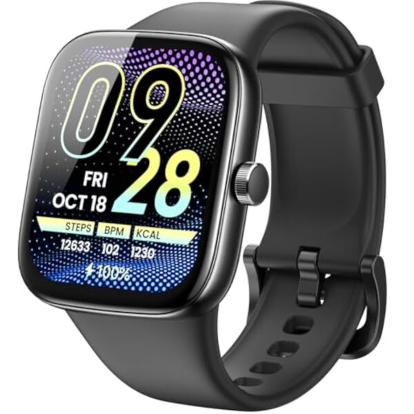 TOZO S7 Montre Connectée Femme Homme avec 1.85" AMOLED Écran Résolution 390x450 PPI Smartwatch avec Bluetooth Appel et Message Multiples Fonctions de Santé et Vie 100+ Modes Sportifs IP68 Noir – Image 2