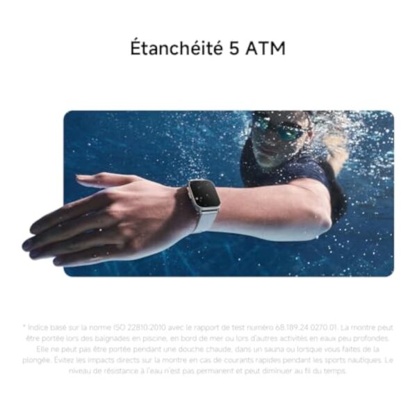 Xiaomi Redmi Watch 5 Lite - Écran Amoled 1,96", GPS intégré, 18 Jours d'Autonomie, Appels Bluetooth, Étanche 5ATM, Suivi Santé (Cardiaque, SPO₂, Sommeil), Garantie 2 Ans (Noir) – Image 9