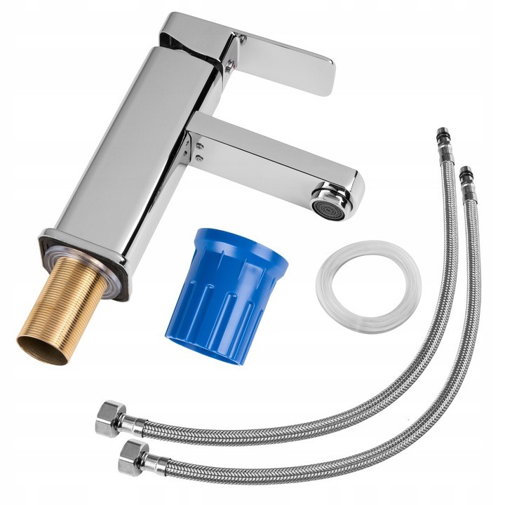 Robinet de lavabo couleur Chrome de marque AQUI Design épuré