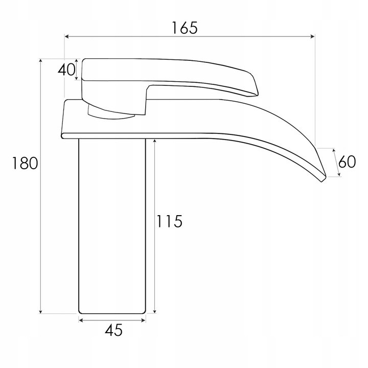 Mélangeur de lavabo YOKA HOME cascade d'eau dorée d'élégant robinet pour un style luxueux avec un effet unique de la cascade