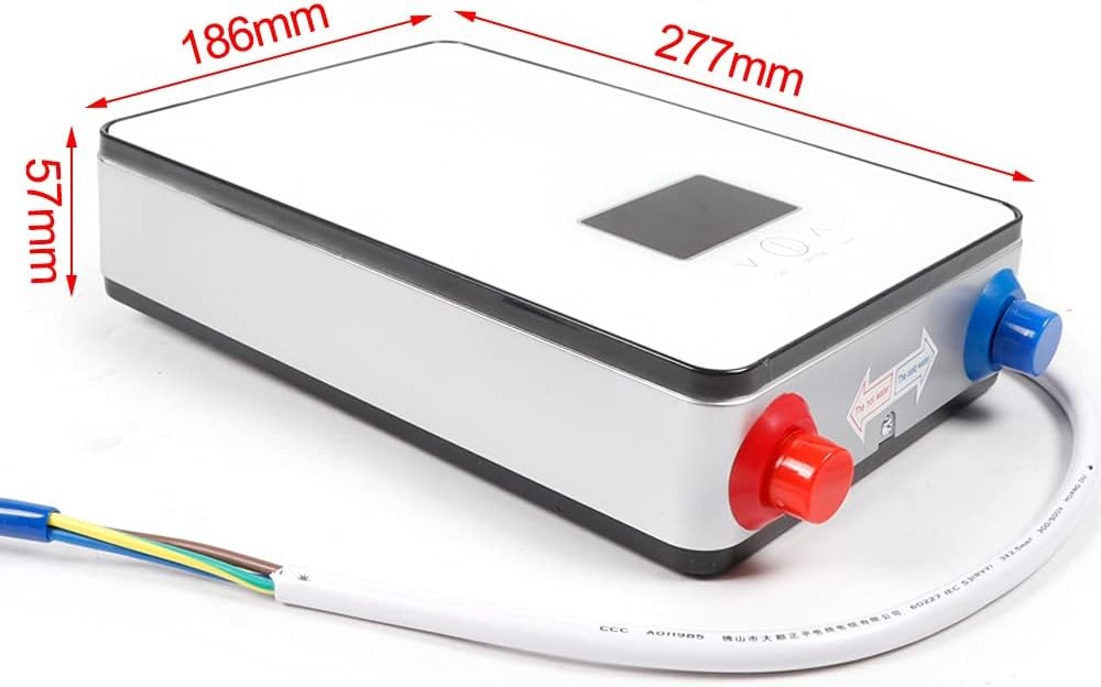 220V 6500W Chauffe-eau électrique instantané sans réservoir pour la maison, la salle de bain et la douche