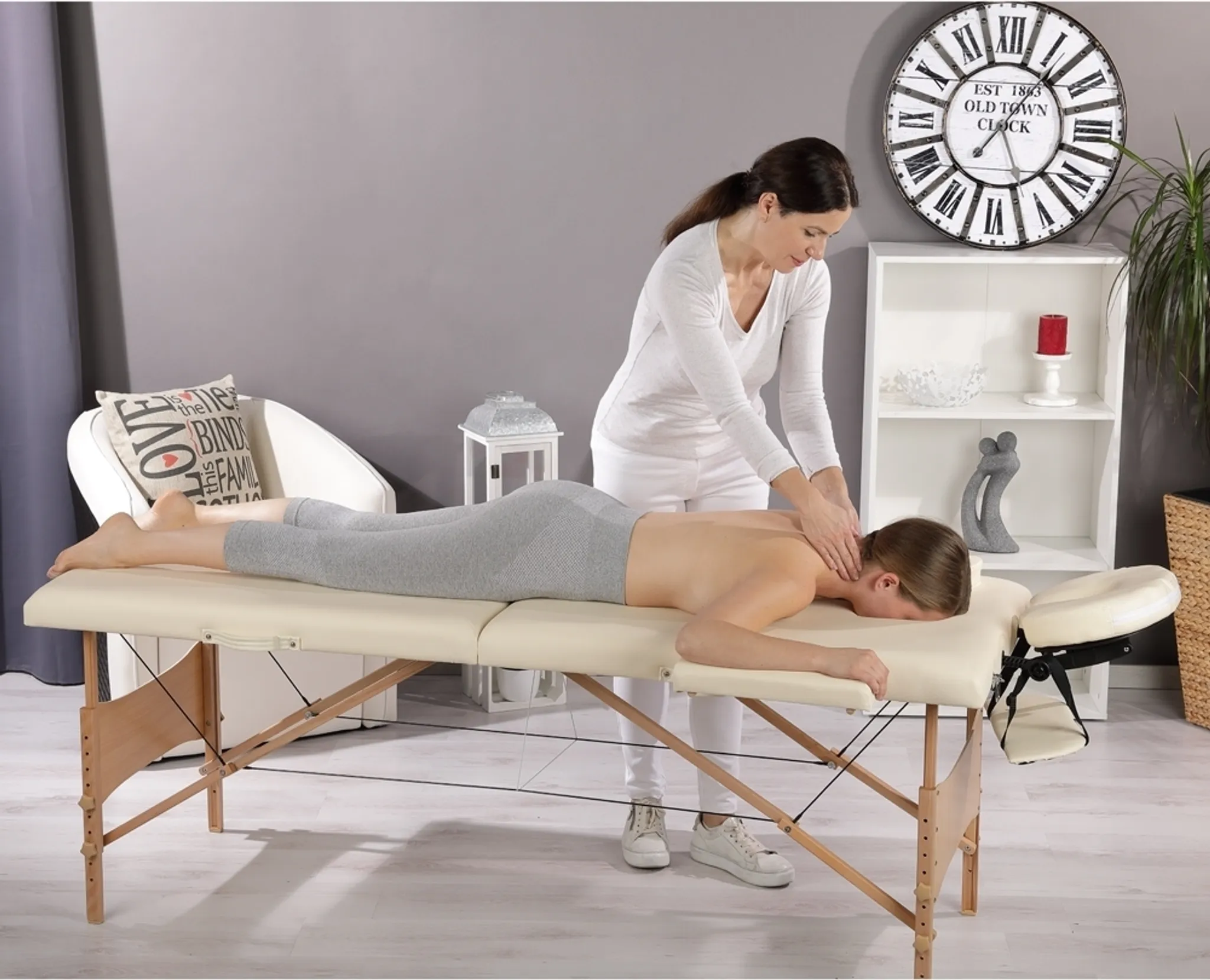 Table de massage 2 zones table de massage pliante bois, table esthéticienne