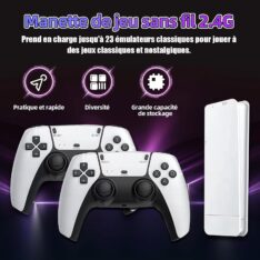 Game Stick M15 4K Console de jeu vidéo TV manettes sans fil jeu vidéo 64G 40000 +/50000 + jeux
