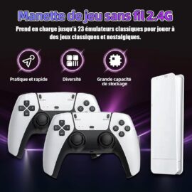Game Stick M15 4K Console de jeu vidéo TV manettes sans fil jeu vidéo 64G 40000 +/50000 + jeux