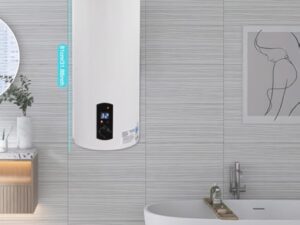 AOOUNGM Chauffe-eau éLectrique 60L, Chauffe-eau électrique vertical mural, Chauffe-eau à accumulation, 2000W Réservoir d'eau chaude, Chauffe-eau éLectrique Avec écran LED