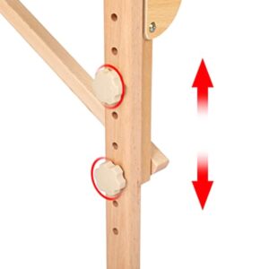 Abician Table de Massage Pliante Réglable en 8 Hauteurs Table de Massage Portable 3 Sections Pieds en Bois Massif Dossier Têtière Repose-Bras Hamac 213 x 80 x 84,5 cm Rose